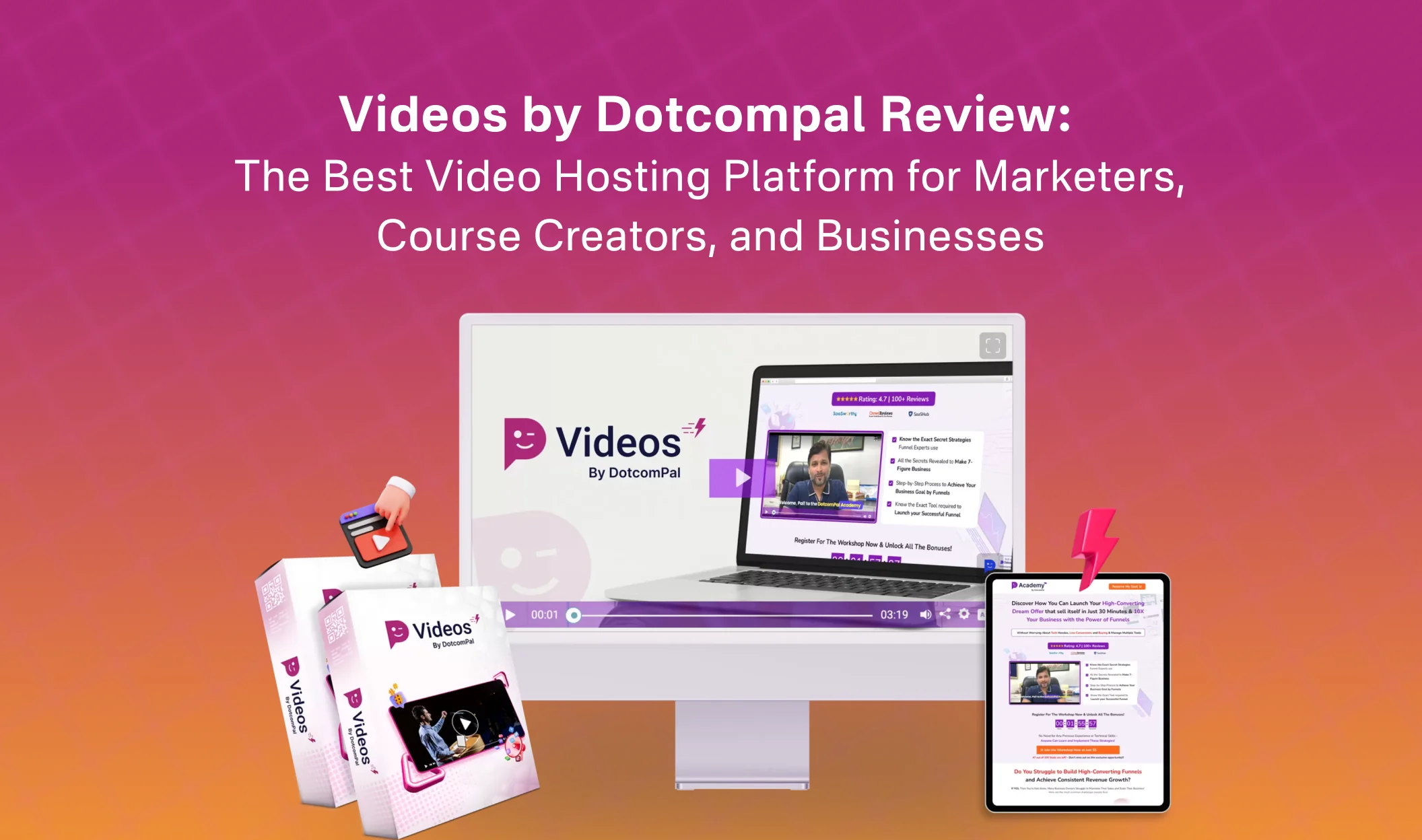 The best video hosting platform for online courses, sales videos etc.